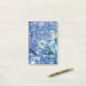 Blue Hydrangea Individuelle Name-Adresse Post-it Klebezettel (Auf Schreibtisch)