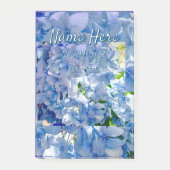 Blue Hydrangea Individuelle Name-Adresse Post-it Klebezettel (Vorderseite)