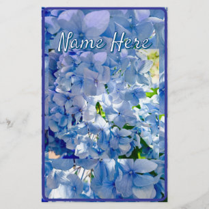 Blue Hydrangea Individuelle Name Briefpapier