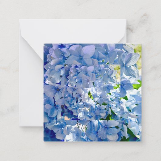 Blue Hydrangea Individuelle Name Mitteilungskarte (Vorderseite)