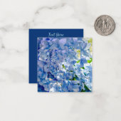 Blue Hydrangea Individuelle Name Mitteilungskarte (Vorderseite/Rückseite Beispiel)