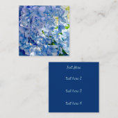 Blue Hydrangea Individuelle Name Mitteilungskarte (Vorne/Hinten)