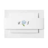 Blue Hydrangea InitialWeddin Einladung Bly Band (Vorderseite Beispiel)
