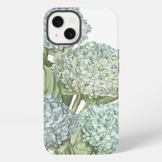 Blue Hydrangea iPhone Wallet Case Hülle (Rückseite)