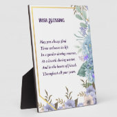 Blue Hydrangea Irish Blessing Gebet St Patrick's Fotoplatte (Seite)