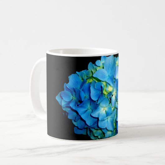 Blue Hydrangea Kaffeetasse (Vorderseite Links)