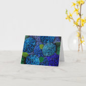 Blue Hydrangea Karte (Gelbe Blume)