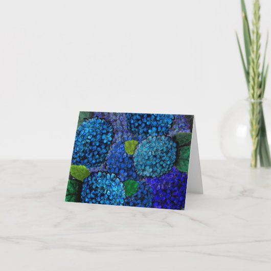 Blue Hydrangea Karte (Vorderseite)
