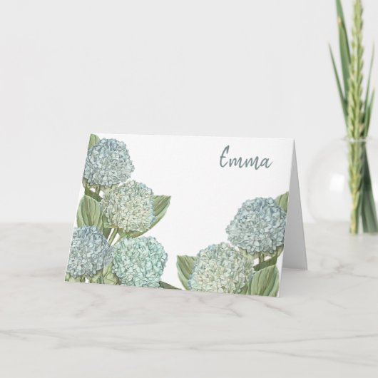 Blue Hydrangea Karte (Vorderseite)