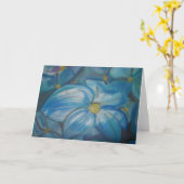 Blue Hydrangea Karte (Gelbe Blume)