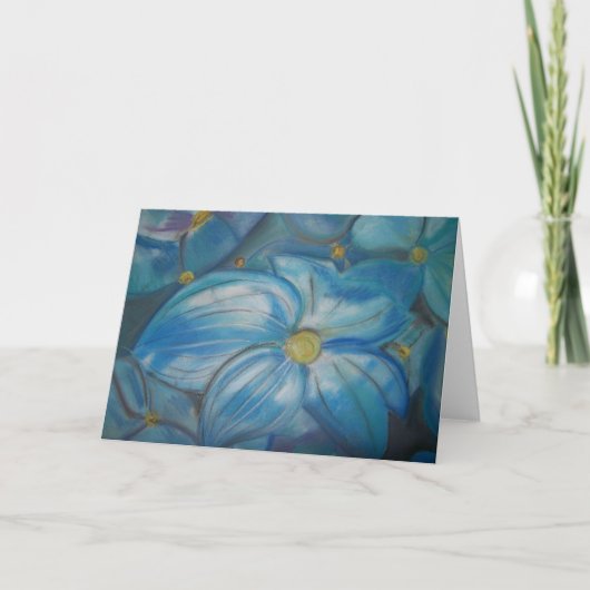 Blue Hydrangea Karte (Vorderseite)