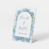 Blue Hydrangea Karten und Geschenke Sockelschild (Vorderseite)