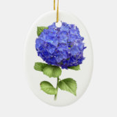 Blue Hydrangea Keramik Ornament (Hinten)