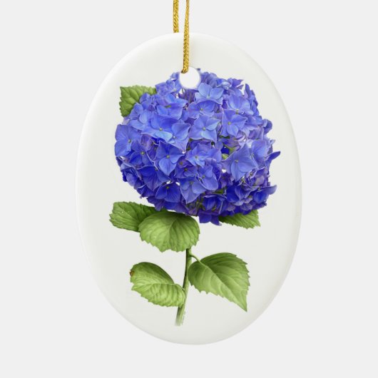 Blue Hydrangea Keramik Ornament (Hinten)
