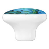 Blue Hydrangea Keramikknauf (Seitenansicht)