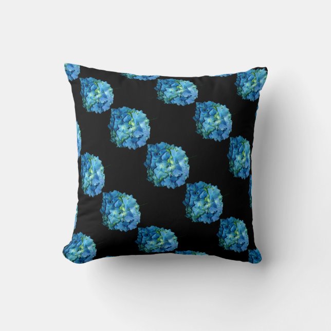 Blue Hydrangea Kissen (Vorderseite)