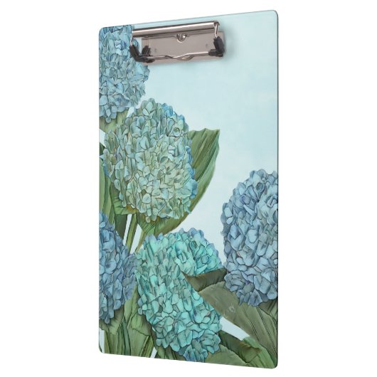 Blue Hydrangea Klemmbrett (Links)