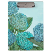 Blue Hydrangea Klemmbrett (Vorderseite)