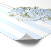 Blue Hydrangea - Kundenspezifisches Zeichen Poster (Ecke)