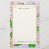 Blue Hydrangea Lace Floral Formal Elegante Hochzei Briefpapier (Vorderseite)