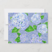Blue Hydrangea Lace Floral Formal Elegante Hochzei Einladung (Rückseite)