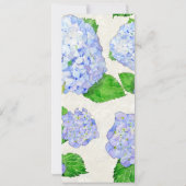 Blue Hydrangea Lace Floral Formal Elegante Hochzei Einladung (Rückseite)