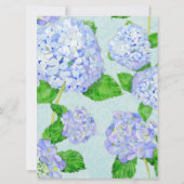 Blue Hydrangea Lace Floral Formal Elegante Hochzei Einladung (Rückseite)