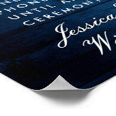 Blue Hydrangea Lantern Unplugged Wedding Zeremonie Poster (Ecke)