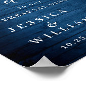 Blue Hydrangea Lantern Wood Boho Probe Dinner Poster (Ecke)