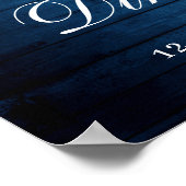 Blue Hydrangea Lantern Wood Boho Probe Dinner Poster (Ecke)