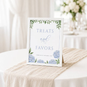 Blue Hydrangea Leckereien und Liebhaber Hochzeit Poster