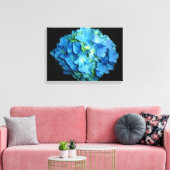 Blue Hydrangea Leinwanddruck (Insitu (Wohnzimmer))