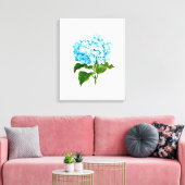 Blue Hydrangea Leinwanddruck (Insitu (Wohnzimmer))
