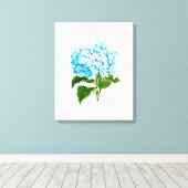 Blue Hydrangea Leinwanddruck (Insitu (Holzboden))