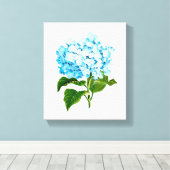 Blue Hydrangea Leinwanddruck (Insitu (Holzboden))