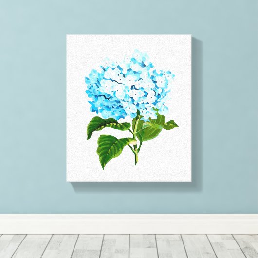 Blue Hydrangea Leinwanddruck (Insitu (Holzboden))