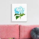 Blue Hydrangea Leinwanddruck (Insitu (Wohnzimmer))