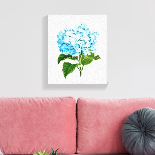Blue Hydrangea Leinwanddruck (Insitu (Wohnzimmer))