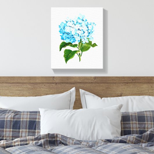 Blue Hydrangea Leinwanddruck (Insitu (Schlafzimmer))