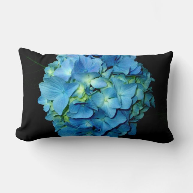 Blue Hydrangea Lendenkissen (Vorderseite)