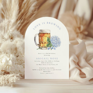 Blue Hydrangea Liebe ist das Brewing Brautparty Ar Einladung