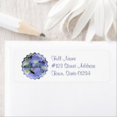 Blue Hydrangea Mailing Label (Insitu)