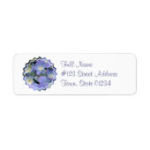 Blue Hydrangea Mailing Label (Vorne)