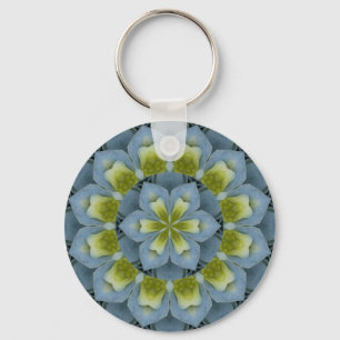 Blue Hydrangea Mandala Image 2 Schlüsselanhänger