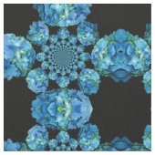 Blue Hydrangea - Mandala Stoff (Nahaufnahme)