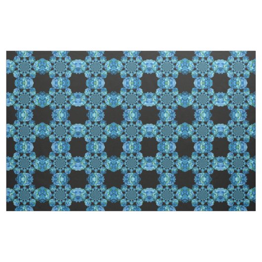 Blue Hydrangea - Mandala Stoff (Fat Quarter (45,7 x 55,9 cm))