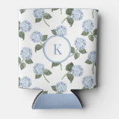 Blue Hydrangea Mit Monogramm Dosenkühler (Vorderseite)