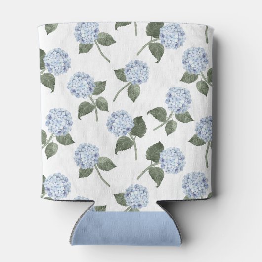 Blue Hydrangea Mit Monogramm Dosenkühler (Rückseite)