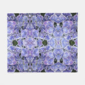 Blue Hydrangea mit weißem Border Fleece Blanket (Vorderseite (Horizontal))