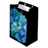 Blue Hydrangea Mittlere Geschenktüte (Rückseite Schrägansicht)